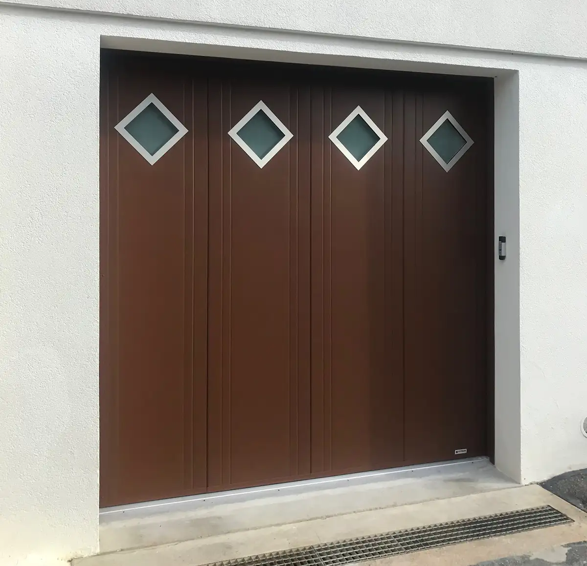 Porte garage coulissante bois