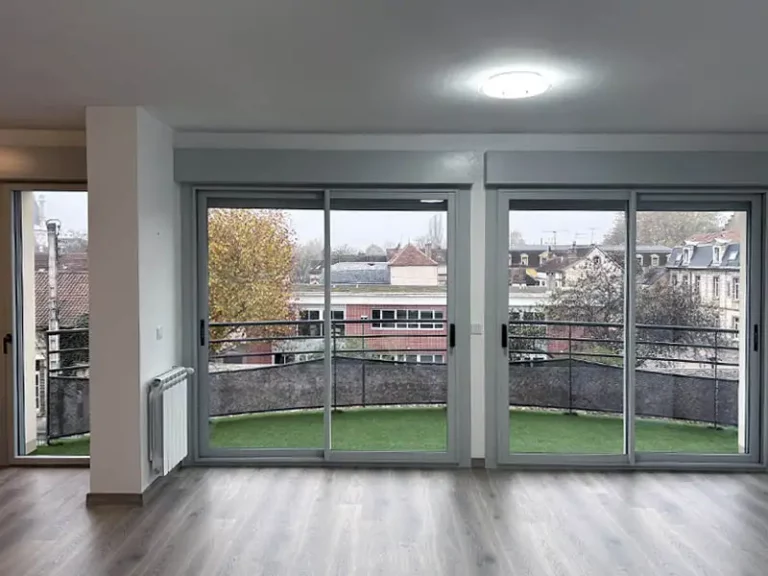 Ensemble baie coulissante et porte fenêtre en Aluminium